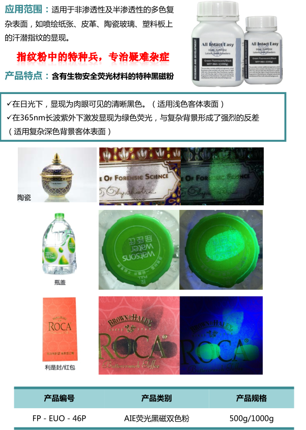 雙色磁性指紋粉(歐洲)