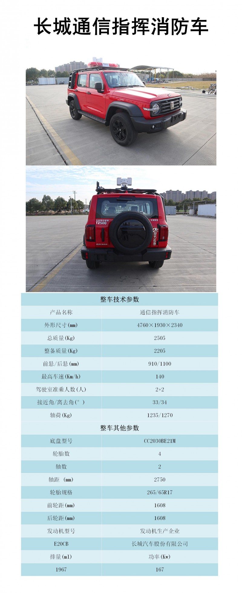 CLW5030TXFTZ500-ASL型通信指揮消防車_01