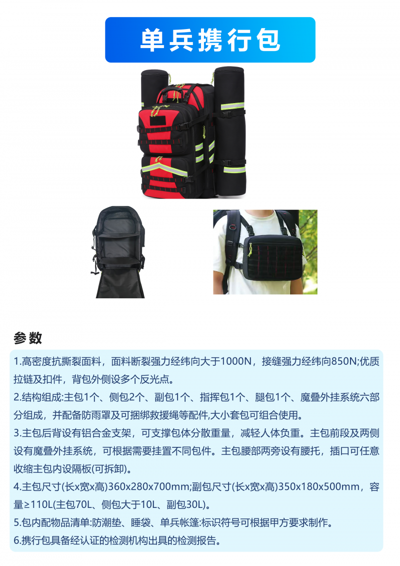 單兵攜行包（黑紅）